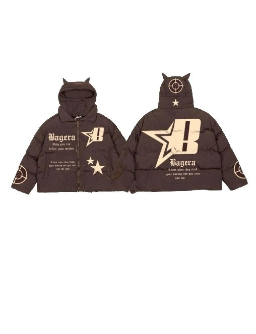 Define Your Own Motion Puffer (brown and nude)