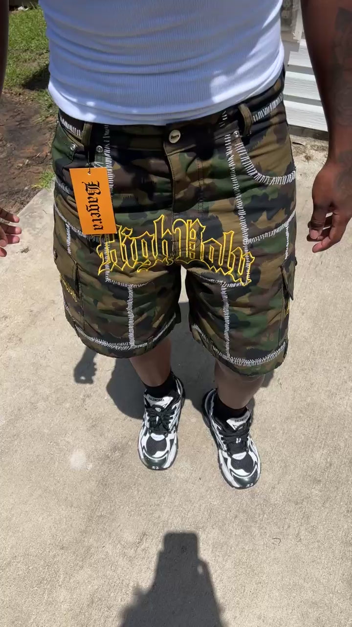 Highvalu stitched camo shorts